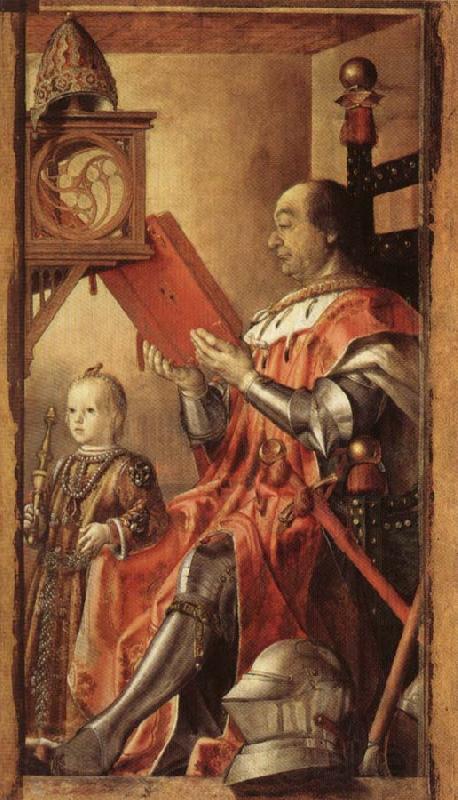 BERRUGUETE, Pedro Federico da Motefeltro,Duke of Urbino,with His Son Guidobaldo Norge oil painting art